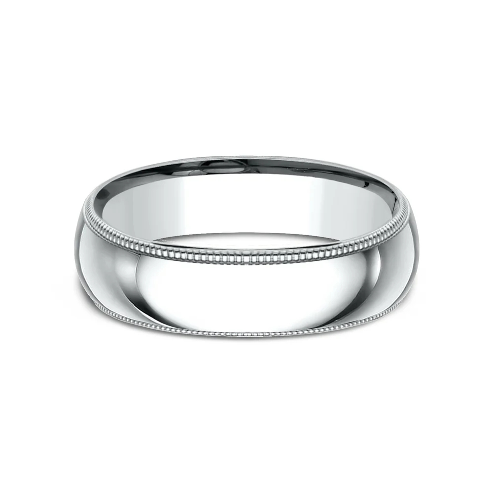 The Heirloom Men's Wedding Band in 14K White Gold - 6mm Width by Benchmark - Image 3