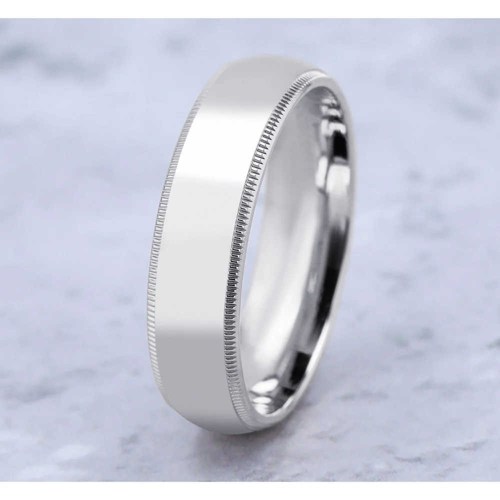 The Heirloom Men's Wedding Band in 14K White Gold - 6mm Width by Benchmark - Image 4