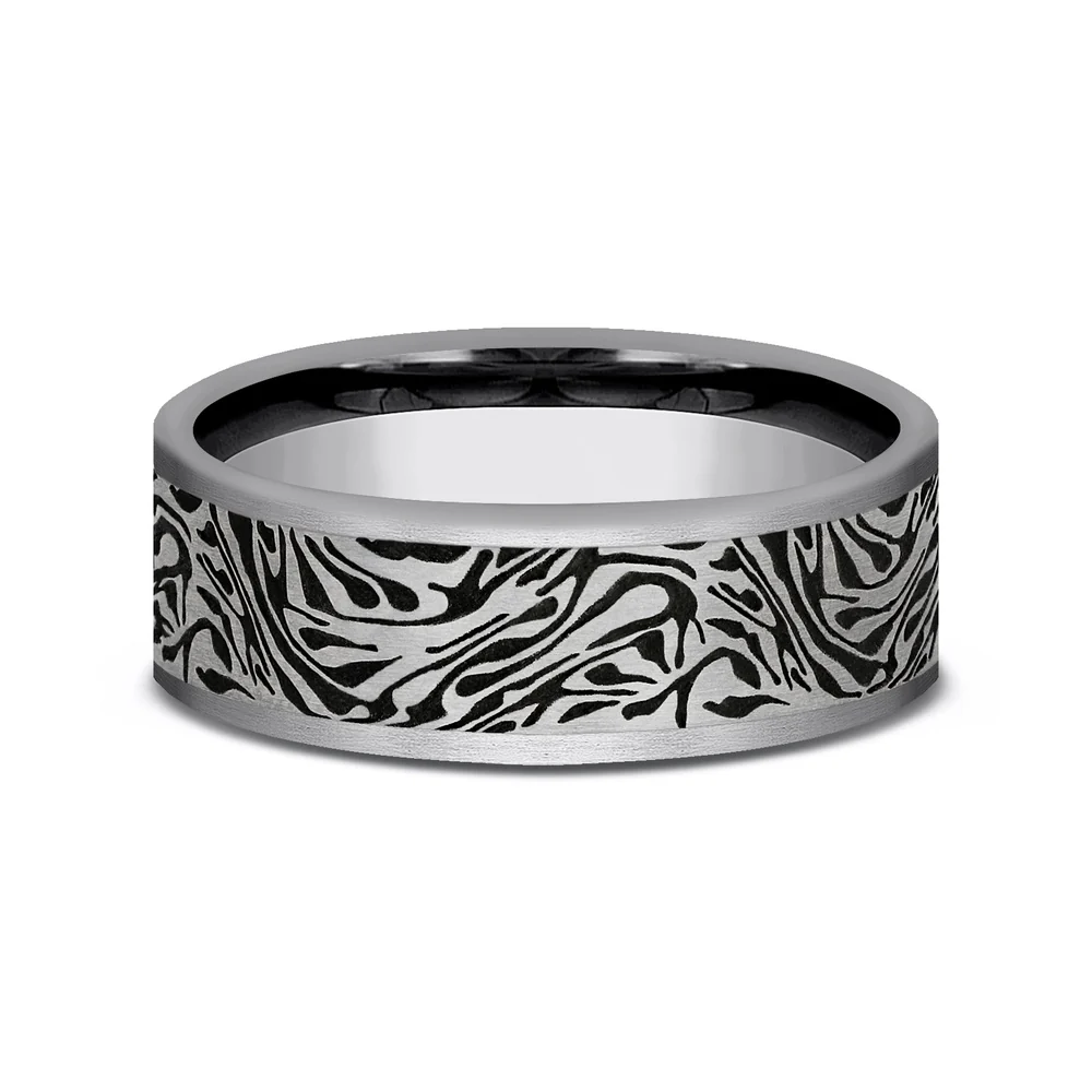 The Imperial Men's Wedding Band in Tungsten - 7mm Width by Forge - Image 3