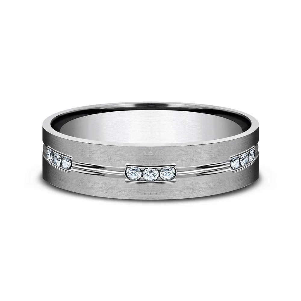 The King Men's Wedding Band in Grey Tantalum - 6mm Width by Tantalum - Image 3