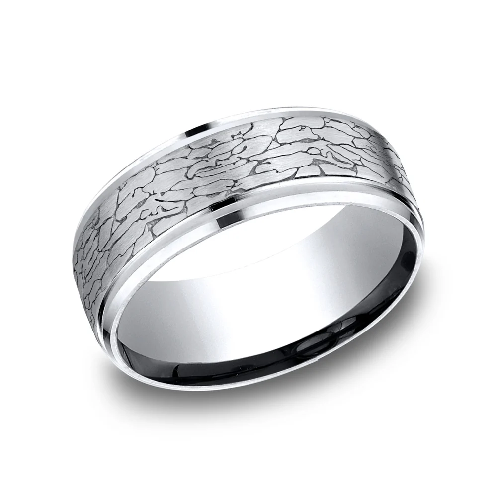 The Legend Men's Wedding Band in White Cobalt - 9mm Width by Forge