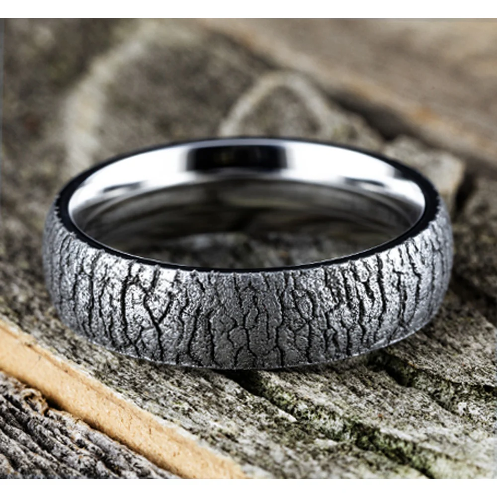 The Linden Men's Wedding Band in White Cobalt - 6mm Width by Forge - Image 4