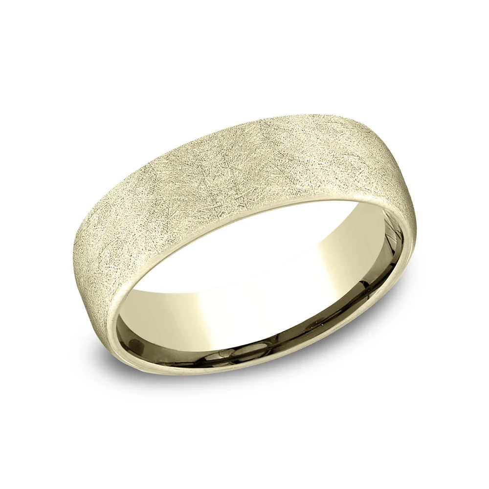 The Nebula Men's Wedding Band in 14K Yellow Gold - 6.5mm Width by Benchmark
