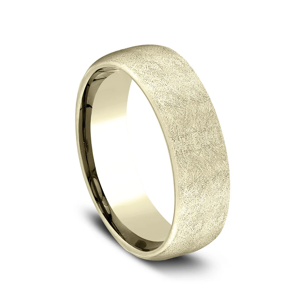 The Nebula Men's Wedding Band in 14K Yellow Gold - 6.5mm Width by Benchmark - Image 2