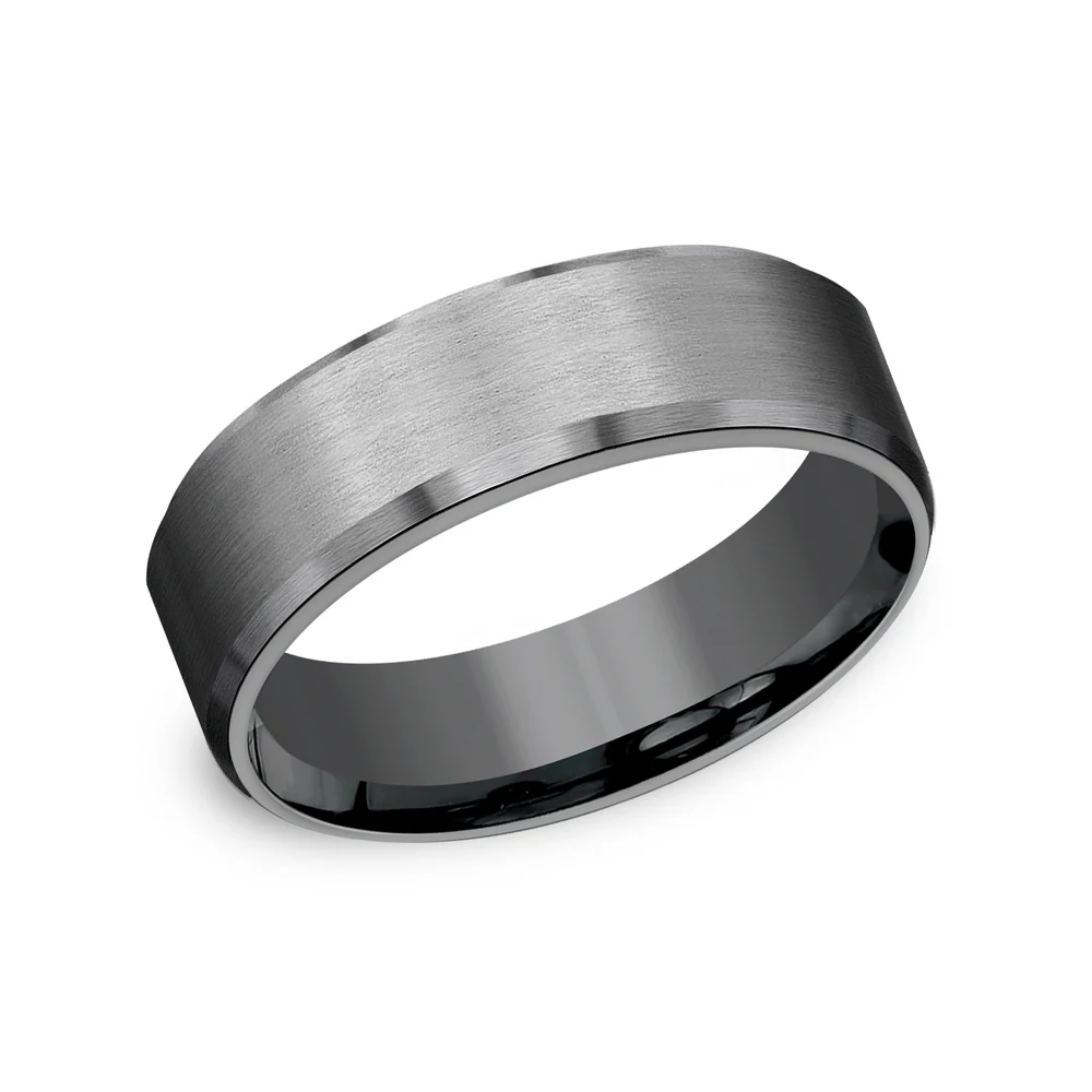 The Nobleman Men's Wedding Band in Tantalum - 7mm Width by Tantalum