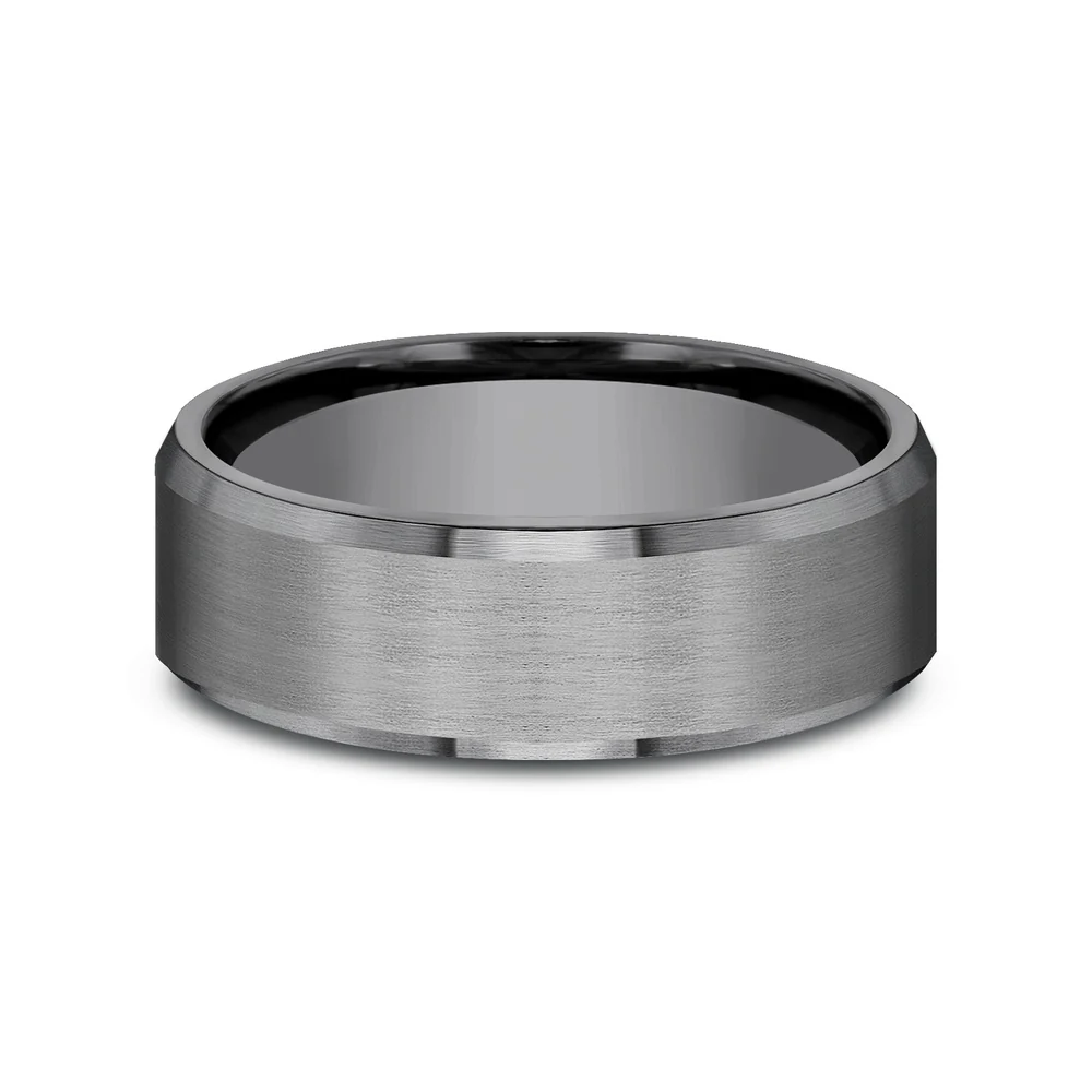 The Nobleman Men's Wedding Band in Tantalum - 7mm Width by Tantalum - Image 3