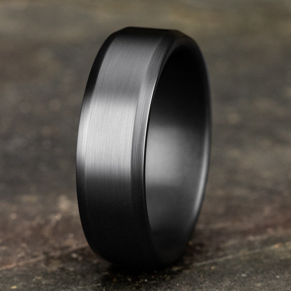 The Nobleman Men's Wedding Band in Tantalum - 7mm Width by Tantalum - Image 4