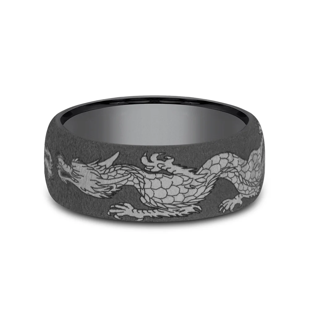 The Protector Men's Wedding Band in Tantalum - 7.5mm Width by Tantalum - Image 3