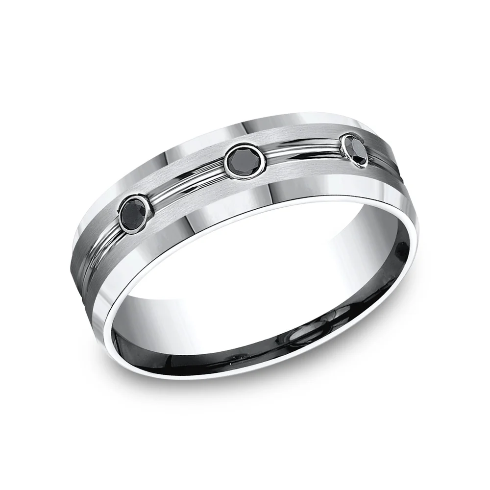 The Saber Men's Wedding Band in White Cobalt - 7.5mm Width by Forge