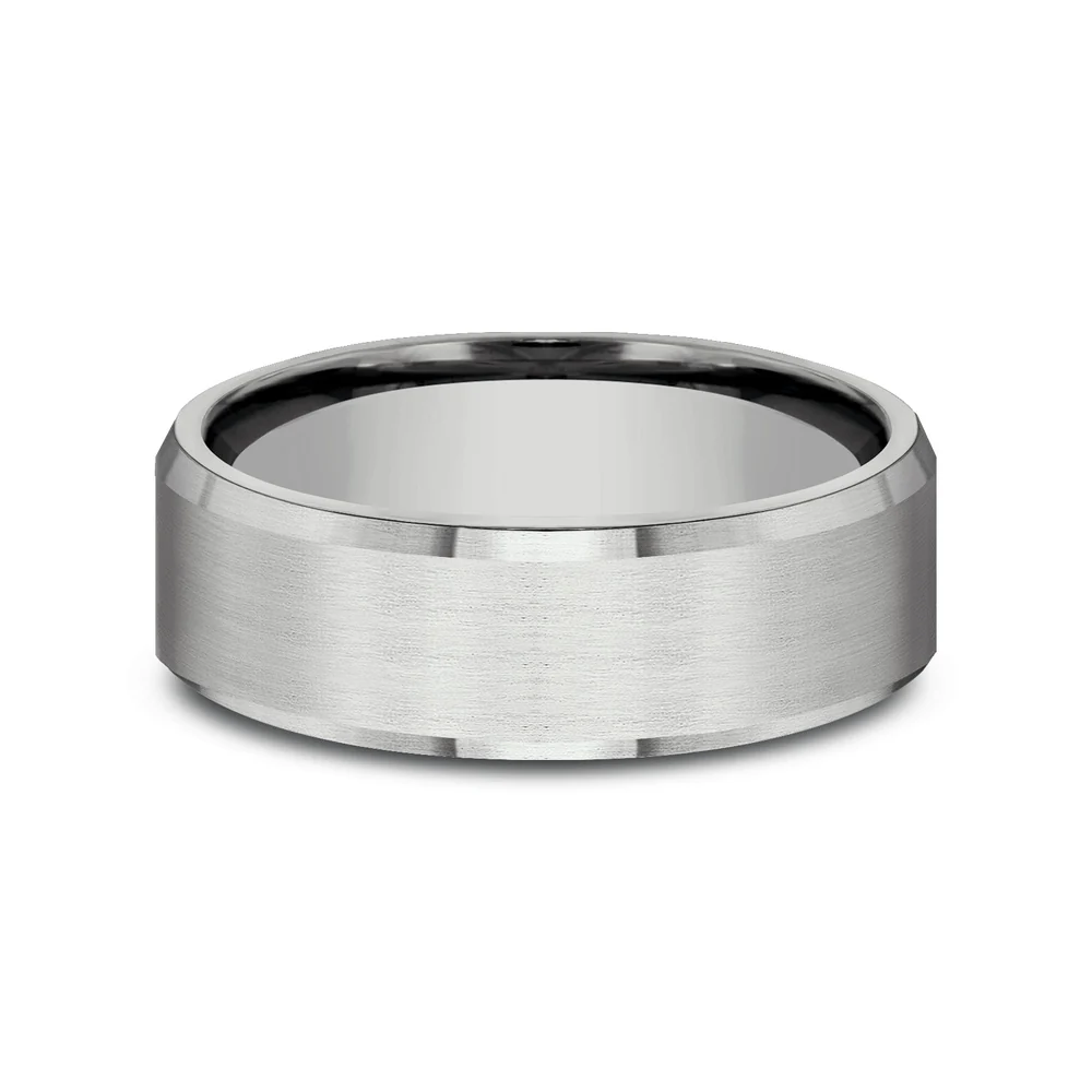 The Squire Men's Wedding Band in 14K White Gold - 6.5mm by Benchmark - Image 3