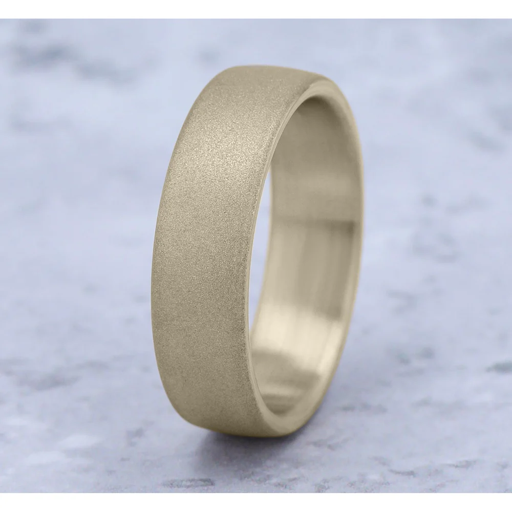The Vale Men's Wedding Band in 14K Yellow Gold - 6.5mm Width by Benchmark - Image 4