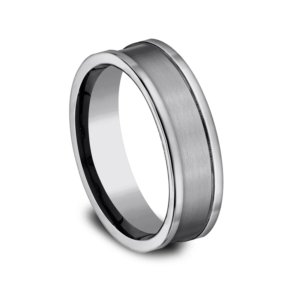 The Vanquisher Men's Wedding Band in Tungsten - 7mm Width by Forge - Image 2