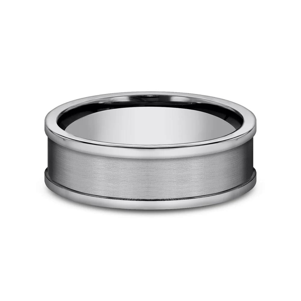 The Vanquisher Men's Wedding Band in Tungsten - 7mm Width by Forge - Image 3