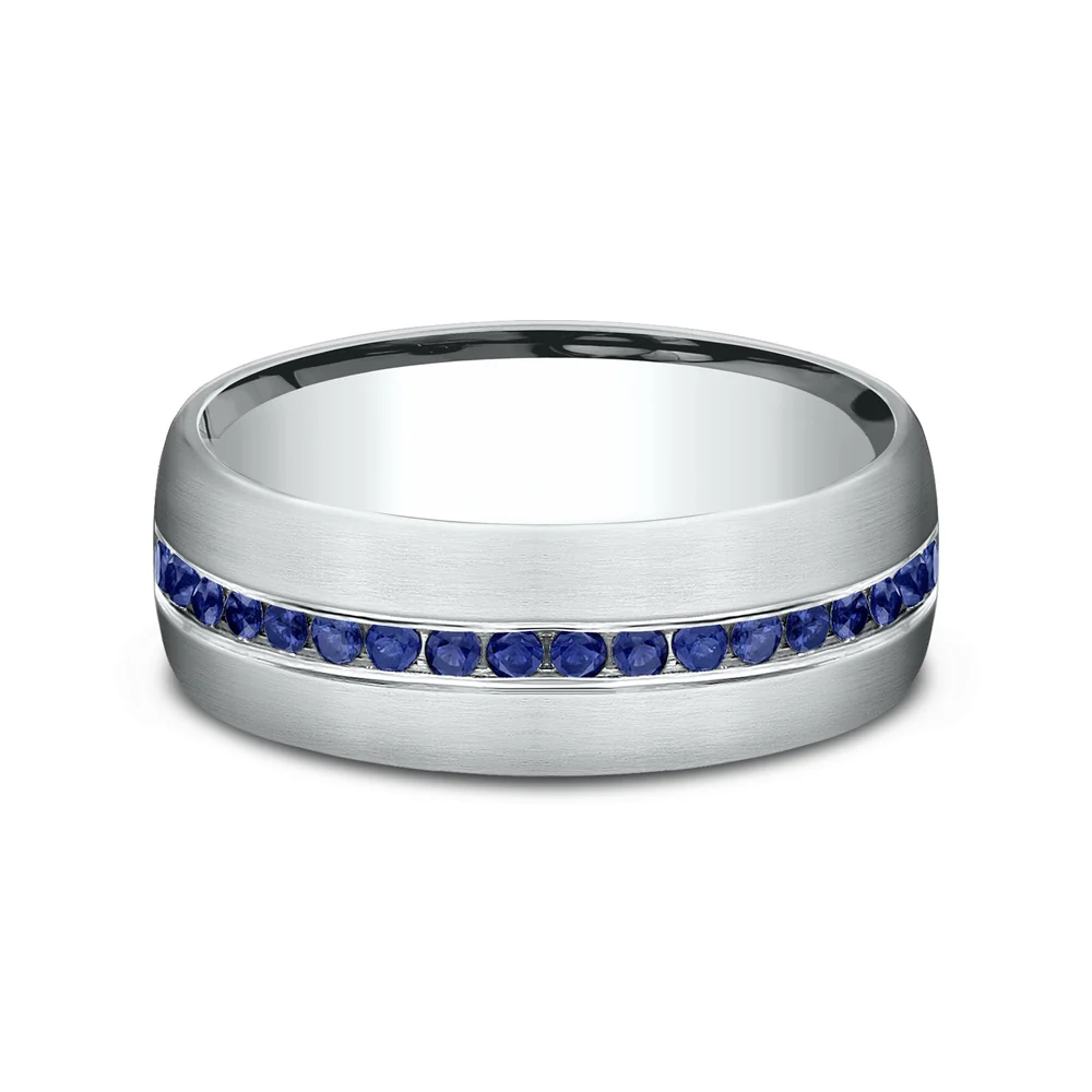 The Viscount Men's Wedding Band in Grey Tantalum - 7.5mm Width by Tantalum - Image 3