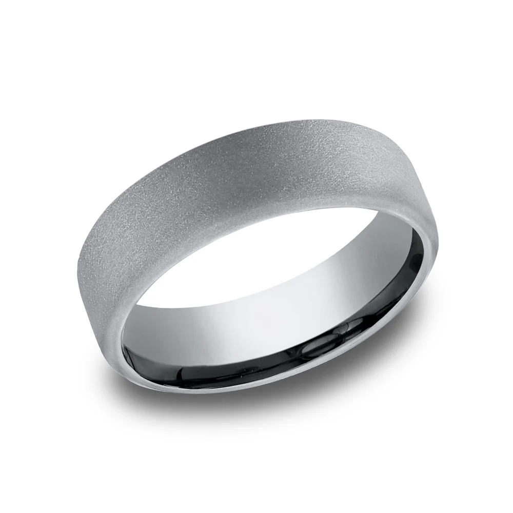 The Visionary Men's Wedding Band in Grey Tantalum - 6.5mm Width by Tantalum